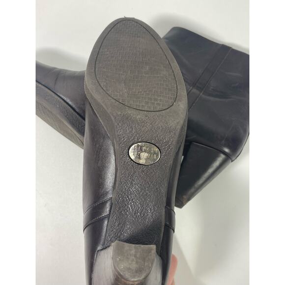 Stuart Weitzman Womens Block Heel Leather Ankle Boots Brown Size 8 - Picture 7 of 9